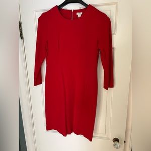 J. Crew Red dress with zipper detail
